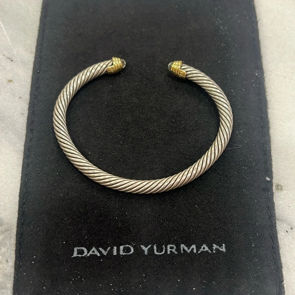 David Yurman Sterling Silver Cable Bracelet - Picture 1 of 3